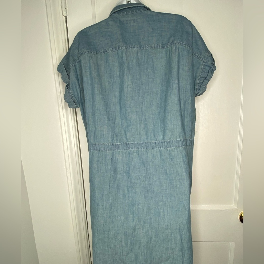 Lauren Ralph Lauren Chambray Short Sleeve Shirtdress 8 - Picture 8 of 8